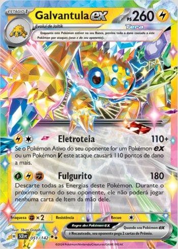 Carta Galvantula ex 051/142 do set Coroa Estelar — Pokémon TCG | Bynx