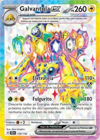 Carta Galvantula ex 159/142 do set Coroa Estelar — Pokémon TCG | Bynx