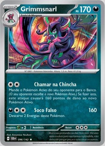 Carta Grimmsnarl 096/142 do set Coroa Estelar — Pokémon TCG | Bynx