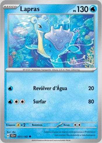 Carta Lapras 031/142 do set Coroa Estelar — Pokémon TCG | Bynx