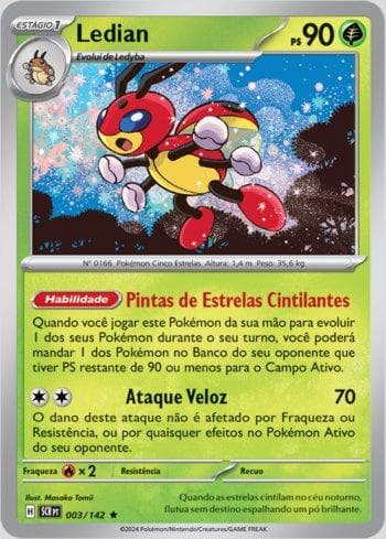 Carta Ledian 003/142 do set Coroa Estelar — Pokémon TCG | Bynx