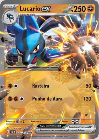 Carta Lucario ex 082/142 do set Coroa Estelar — Pokémon TCG | Bynx