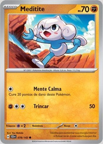 Carta Meditite 078/142 do set Coroa Estelar — Pokémon TCG | Bynx