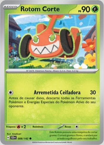 Carta Mow Rotom 008/142 do set Coroa Estelar — Pokémon TCG | Bynx