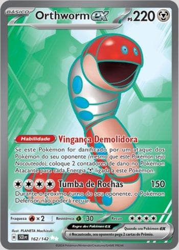 Carta Orthworm ex 162/142 do set Coroa Estelar — Pokémon TCG | Bynx