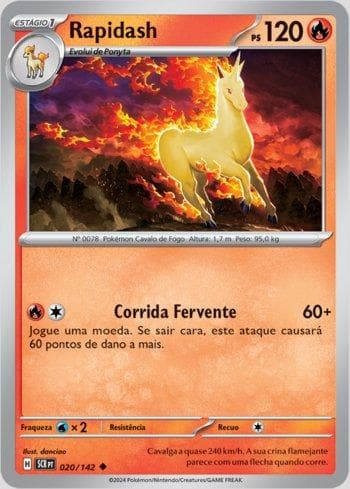 Carta Rapidash 020/142 do set Coroa Estelar — Pokémon TCG | Bynx