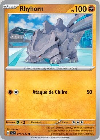 Carta Rhyhorn 074/142 do set Coroa Estelar — Pokémon TCG | Bynx