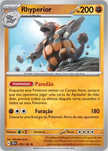 Carta Rhyperior 076/142 do set Coroa Estelar — Pokémon TCG | Bynx