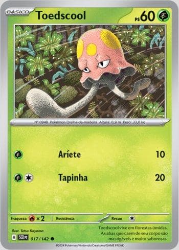 Carta Toedscool 017/142 do set Coroa Estelar — Pokémon TCG | Bynx