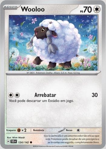 Carta Wooloo 124/142 do set Coroa Estelar — Pokémon TCG | Bynx