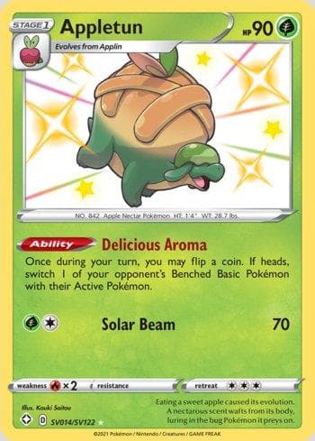 Carta Appletun (SV014/SV122) do set Destinos Brilhantes (Shiny) — Pokémon TCG | Bynx