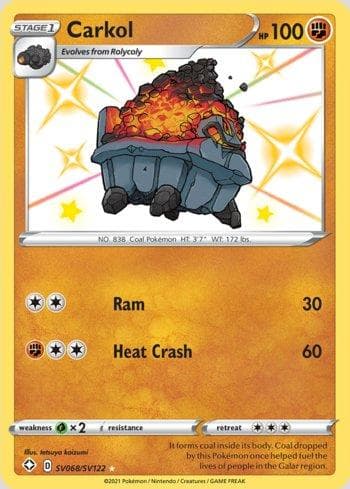 Carta Carkol (SV068/SV122) do set Destinos Brilhantes (Shiny) — Pokémon TCG | Bynx