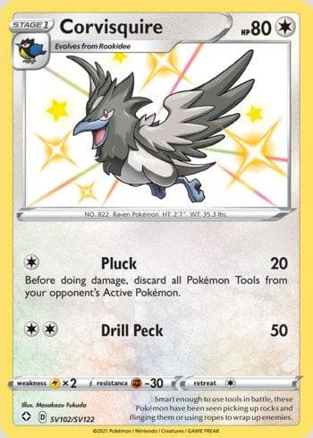 Carta Corvisquire (SV102/SV122) do set Destinos Brilhantes (Shiny) — Pokémon TCG | Bynx
