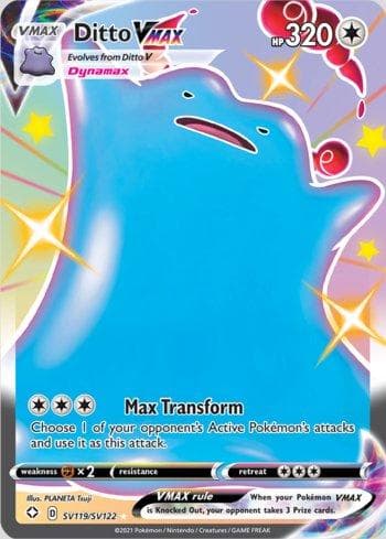Carta Ditto-VMAX (SV119/SV122) do set Destinos Brilhantes (Shiny) — Pokémon TCG | Bynx