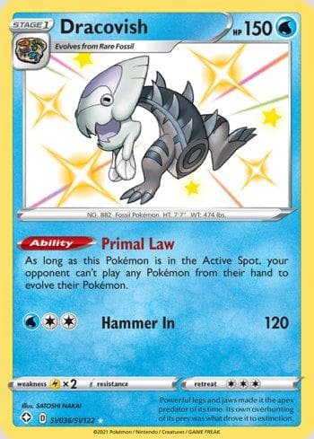 Carta Dracovish (SV036/SV122) do set Destinos Brilhantes (Shiny) — Pokémon TCG | Bynx