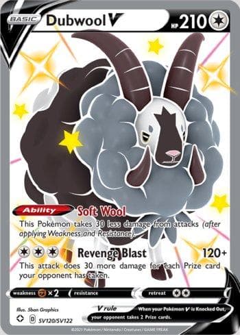 Carta Dubwool-V (SV120/SV122) do set Destinos Brilhantes (Shiny) — Pokémon TCG | Bynx