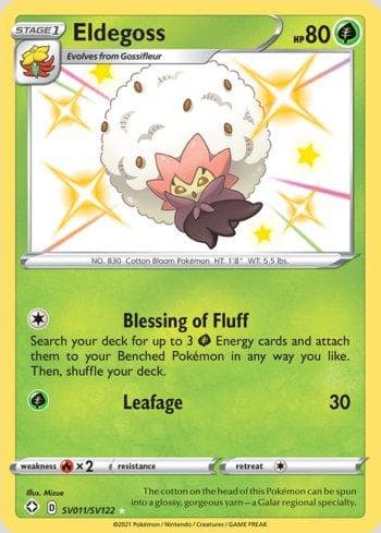Carta Eldegoss (SV011/SV122) do set Destinos Brilhantes (Shiny) — Pokémon TCG | Bynx