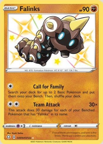 Carta Falinks (SV074/SV122) do set Destinos Brilhantes (Shiny) — Pokémon TCG | Bynx