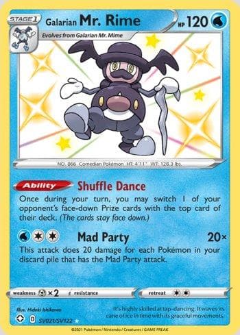 Carta Galarian Mr. Rime (SV021/SV122) do set Destinos Brilhantes (Shiny) — Pokémon TCG | Bynx