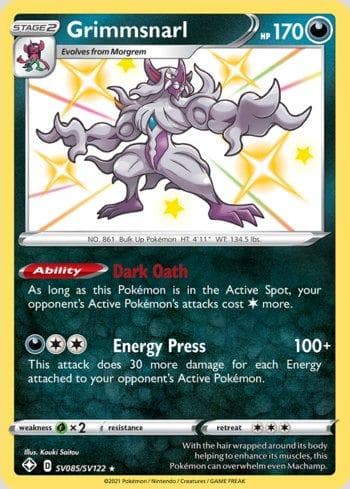 Grimmsnarl (SV085/SV122) — Destinos Brilhantes (Shiny)