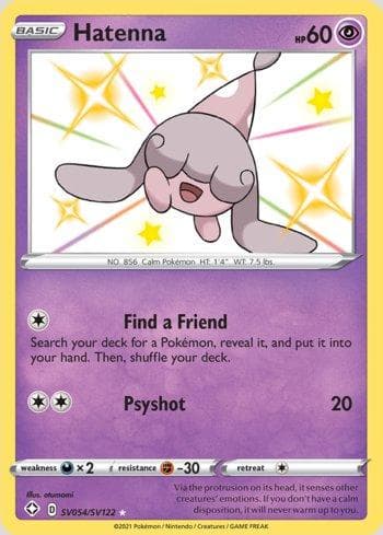 Carta Hatenna (SV054/SV122) do set Destinos Brilhantes (Shiny) — Pokémon TCG | Bynx