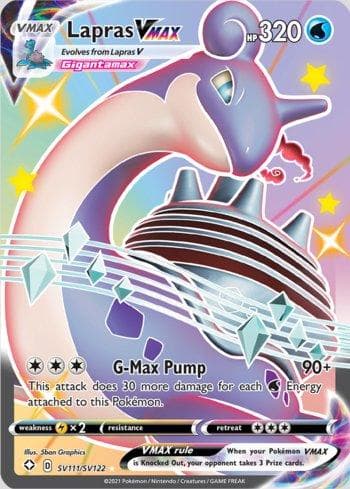 Carta Lapras-VMAX (SV111/SV122) do set Destinos Brilhantes (Shiny) — Pokémon TCG | Bynx