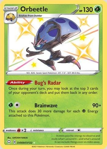 Carta Orbeetle (SV009/SV122) do set Destinos Brilhantes (Shiny) — Pokémon TCG | Bynx