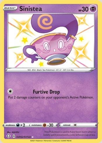 Carta Sinistea (SV052/SV122) do set Destinos Brilhantes (Shiny) — Pokémon TCG | Bynx