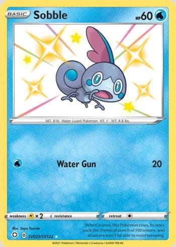Carta Sobble (SV025/SV122) do set Destinos Brilhantes (Shiny) — Pokémon TCG | Bynx