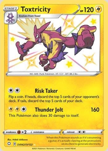 Carta Toxtricity (SV042/SV122) do set Destinos Brilhantes (Shiny) — Pokémon TCG | Bynx