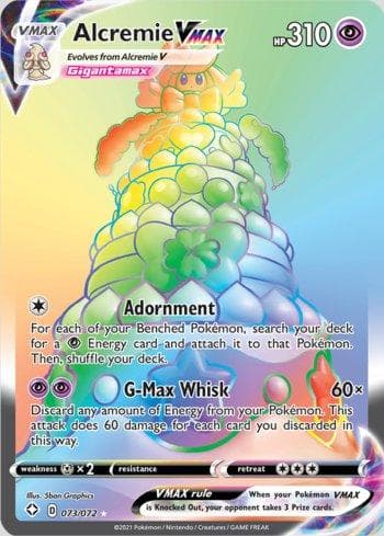 Carta Alcremie-VMAX (73/72) do set Destinos Brilhantes — Pokémon TCG | Bynx