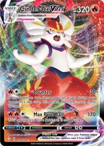 Carta Cinderace-VMAX (19/72) do set Destinos Brilhantes — Pokémon TCG | Bynx
