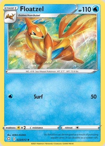 Carta Floatzel (23/72) do set Destinos Brilhantes — Pokémon TCG | Bynx