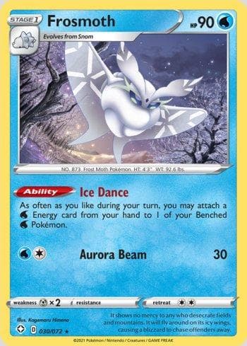 Carta Frosmoth (30/72) do set Destinos Brilhantes — Pokémon TCG | Bynx