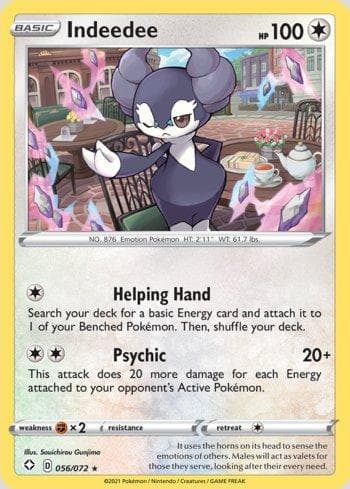 Carta Indeedee (56/72) do set Destinos Brilhantes — Pokémon TCG | Bynx