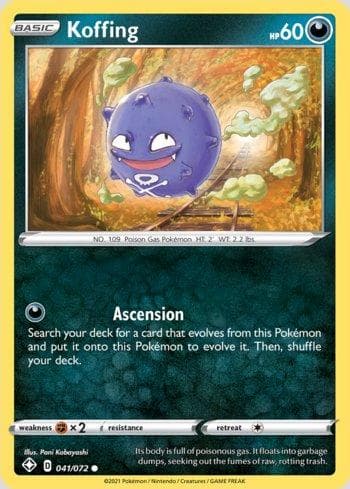 Carta Koffing (41/72) do set Destinos Brilhantes — Pokémon TCG | Bynx
