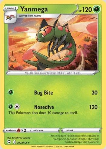 Carta Yanmega (2/72) do set Destinos Brilhantes — Pokémon TCG | Bynx