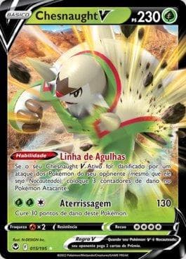 Carta Chesnaught-V (015/195) do set Tempestade Prateada — Pokémon TCG | Bynx