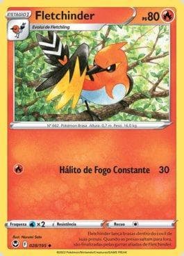 Carta Fletchinder (028/195) do set Tempestade Prateada — Pokémon TCG | Bynx