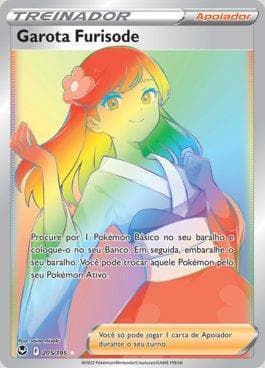 Carta Furisode Girl (205/195) do set Tempestade Prateada — Pokémon TCG | Bynx