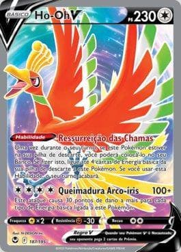 Carta Ho-Oh-V (187/195) do set Tempestade Prateada — Pokémon TCG | Bynx