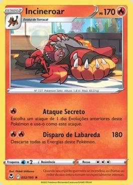Carta Incineroar (032/195) do set Tempestade Prateada — Pokémon TCG | Bynx