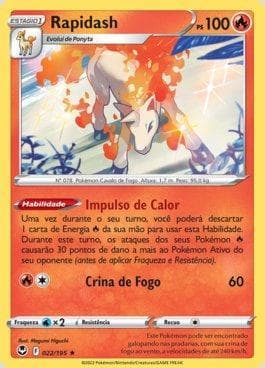 Carta Rapidash (022/195) do set Tempestade Prateada — Pokémon TCG | Bynx