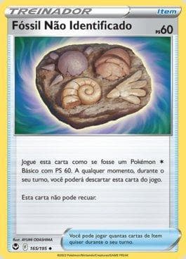 Carta Unidentified Fossil (165/195) do set Tempestade Prateada — Pokémon TCG | Bynx
