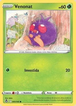 Carta Venonat (001/195) do set Tempestade Prateada — Pokémon TCG | Bynx