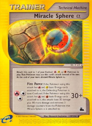 Carta Miracle Sphere Alpha (129/144) do set Skyridge — Pokémon TCG | Bynx