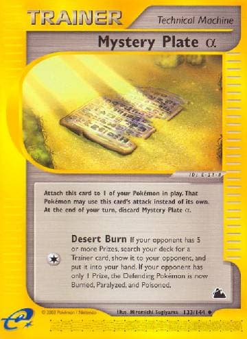 Carta Mystery Plate Alpha (133/144) do set Skyridge — Pokémon TCG | Bynx