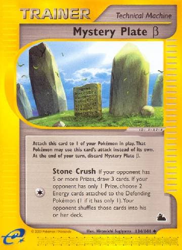 Carta Mystery Plate Beta (134/144) do set Skyridge — Pokémon TCG | Bynx