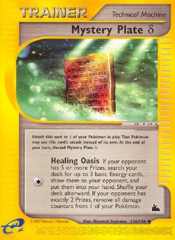 Carta Mystery Plate Delta (136/144) do set Skyridge — Pokémon TCG | Bynx