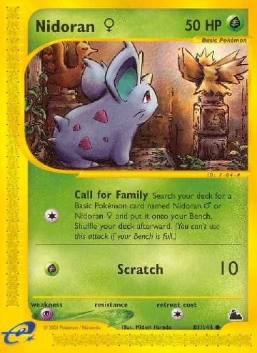Carta Nidoran Female (81/144) do set Skyridge — Pokémon TCG | Bynx